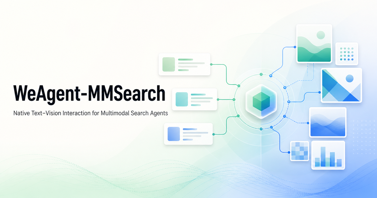 WeAgent-MMSearch — Native Text–Vision Interaction for Multimodal Search Agents